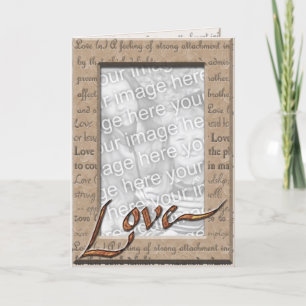 Liebe und schätzen Foto Karte