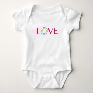 Liebe und Schmetterlinge Baby Bodysuit Strampler