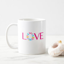 Liebe und Schmetterlinge Kaffee Tasse