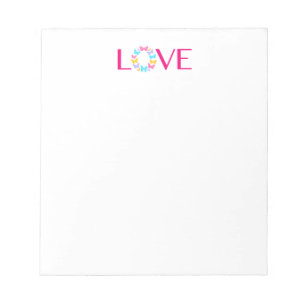 Liebe und Schmetterlinge Notepad Notizblock