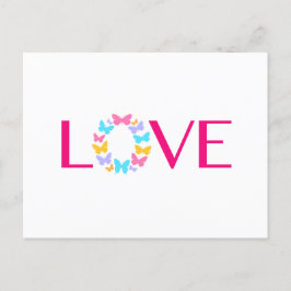 Liebe und Schmetterlinge Postkarte