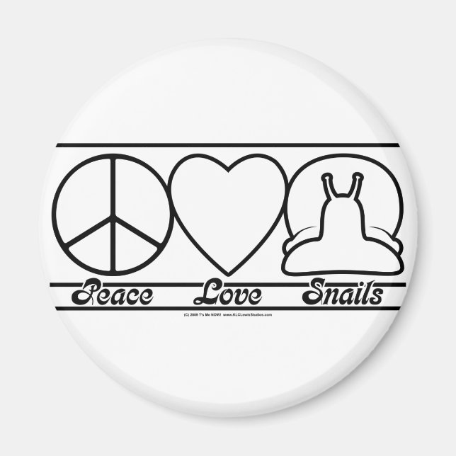 Liebe und Schnecken Magnet (Vorne)