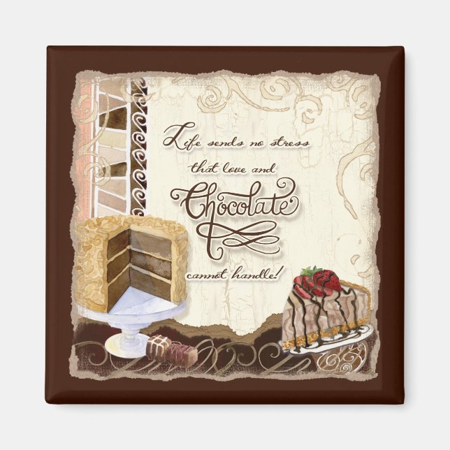 Liebe- und Schokoladenmagnet Magnet (Vorne)