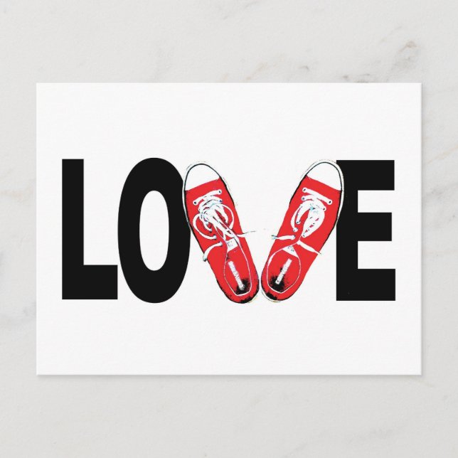 Liebe und Schuhe Postkarte (Vorderseite)