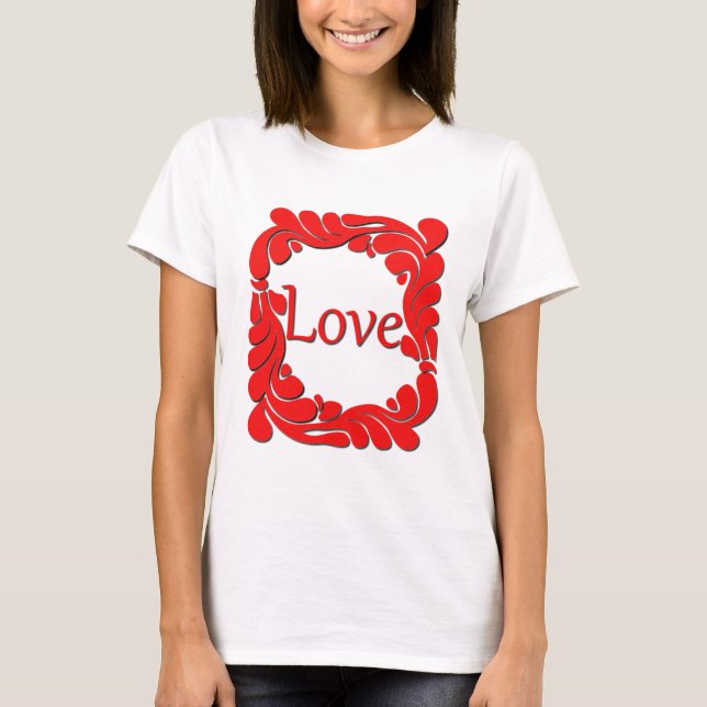 Liebe und Shirt an den wirbellosen Grenzen (Vorderseite)