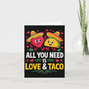 Liebe und Taco Sombrero Outfit Funny Mexicaner Cin Karte
