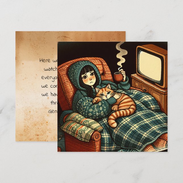 Liebe und Unterstützung für einen chronisch kranke Karte (Vorne/Hinten)