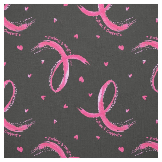Liebe und Unterstützung rosa Flachbildschirm-Muste Stoff (Muster)