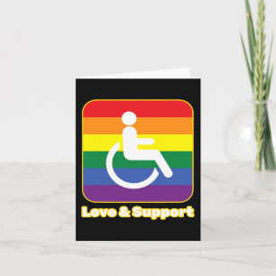 Liebe und Unterstützung von Regenbogenmenschen mit Karte