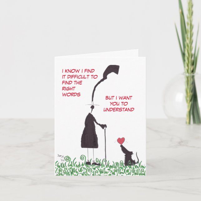 Liebe und Valentinenkarte Karte (Vorderseite)