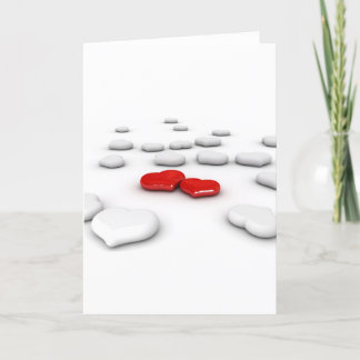 Liebe und viele Herzen Karte