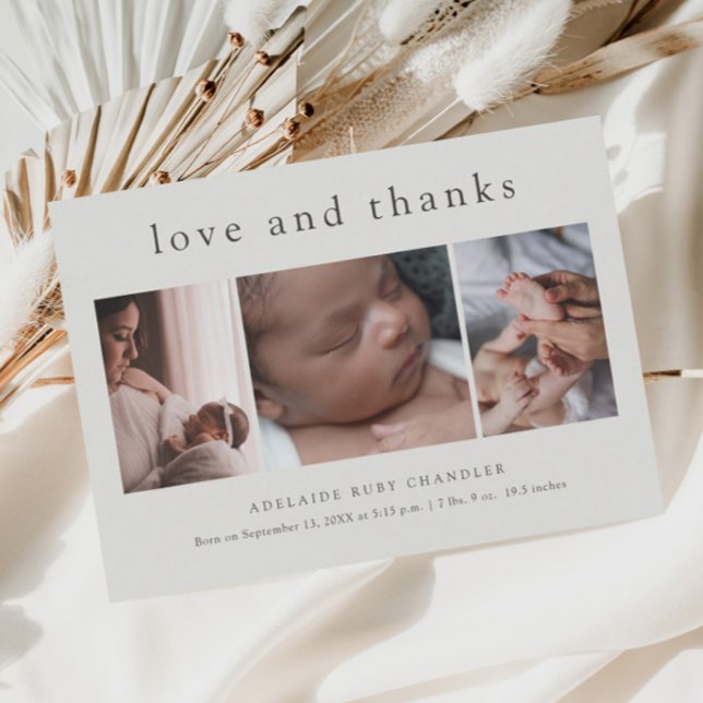 Liebe und vielen Dank an Foto Collage New Baby Vie Postkarte (Von Creator hochgeladen)