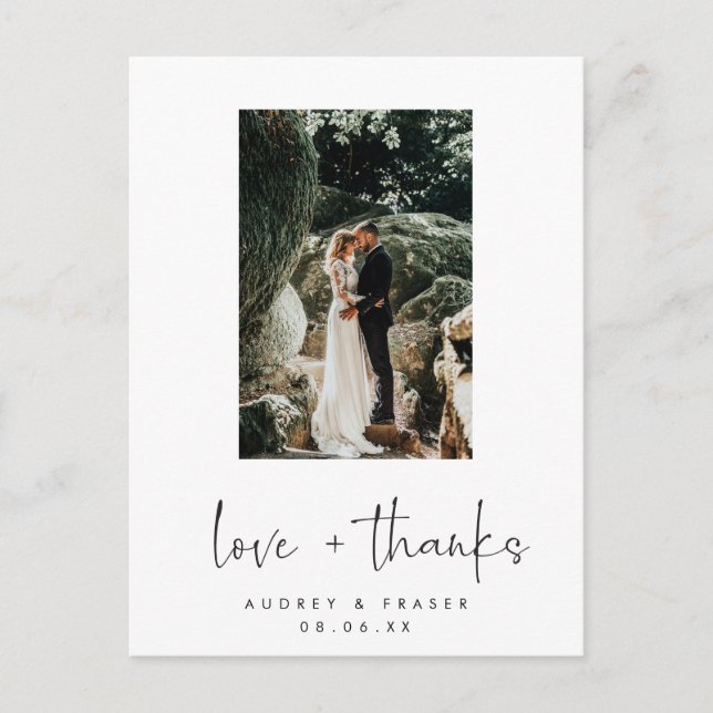 Liebe und vielen Dank an Script Wedding Foto Viele Postkarte (Vorderseite)