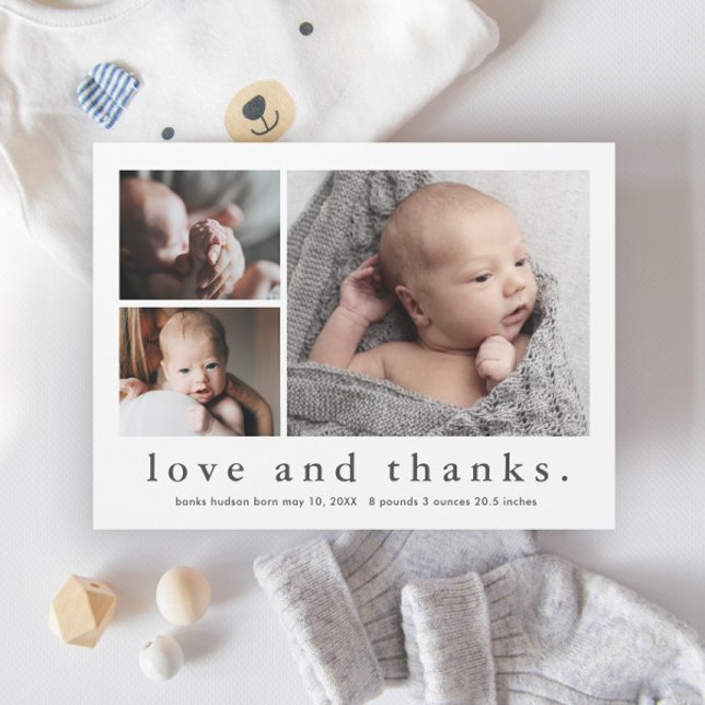 Liebe und vielen Dank Foto Baby Ankündigung Vielen (Von Creator hochgeladen)