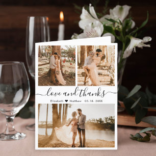 Liebe und vielen Dank für die Hochzeit von Foto Co Dankeskarte
