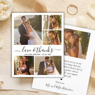 Liebe und vielen Dank für die Hochzeit von Foto Co Flyer
