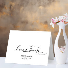 Liebe und vielen Dank für Ihre Hochzeit Dankeskarte