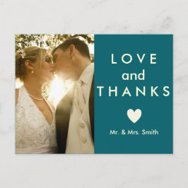 Liebe und vielen Dank Postkarte