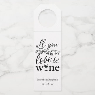 Liebe und Wein Geschenkanhänger, Trinkflaschenanhä Flaschenanhänger