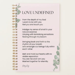 Liebe Undefinierte Gedichte Planer