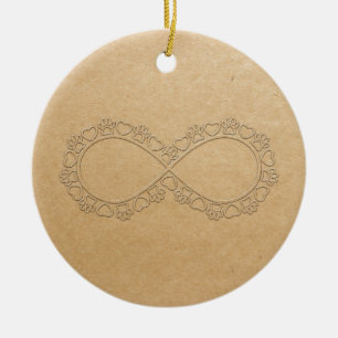 Liebe unendlich drucken keramik ornament