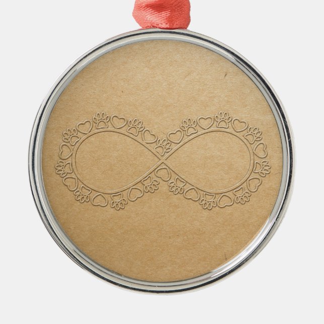 Liebe unendlich drucken ornament aus metall (Vorne)