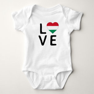 Liebe - Ungarische Flagge Baby Strampler