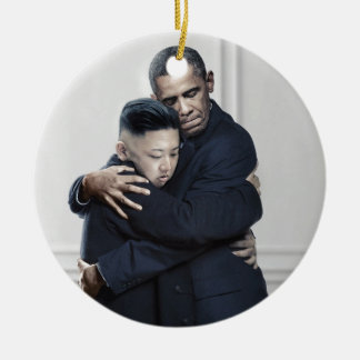 Liebe UNO Nordkorea Obama-Kim Jong Keramik Ornament