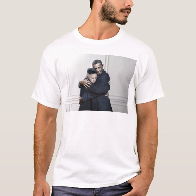 Liebe UNO Nordkorea Obama-Kim Jong T-Shirt (Vorderseite)