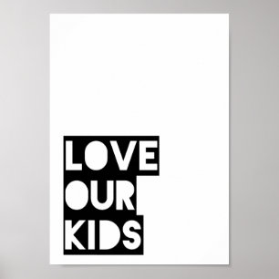 Liebe unser Kinderplakat Poster