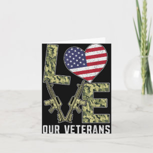Liebe Unser Veteranentag ist stolz auf die Militär Karte