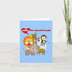 Liebe unsere Tierfreunde Karte