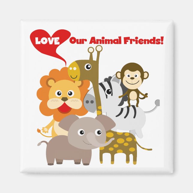 Liebe unsere Tierfreunde Magnet (Vorne)