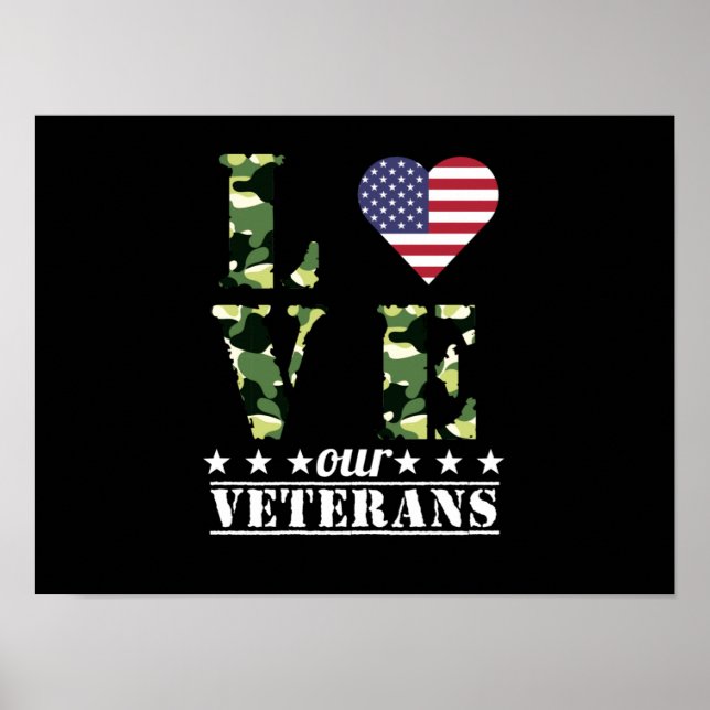 Liebe Unsere Veteranen freuen sich auf den Veteran Poster (Vorne)