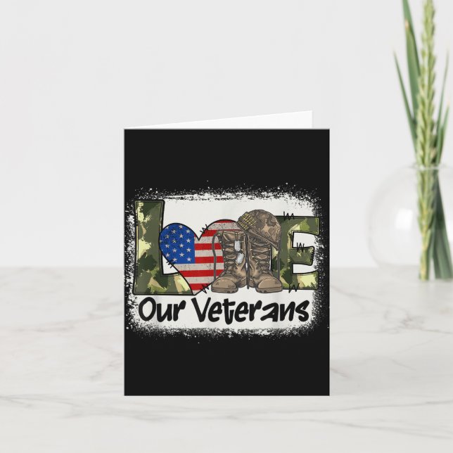 Liebe Unsere Veteranen Wir Militärveteran Day Mens Karte (Vorderseite)