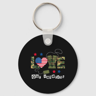Liebe unseren Veteranentag Stolz Militär Amerikani Schlüsselanhänger