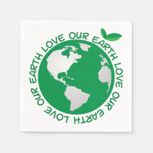 Liebe unserer Erde auf Paper Napkin Serviette