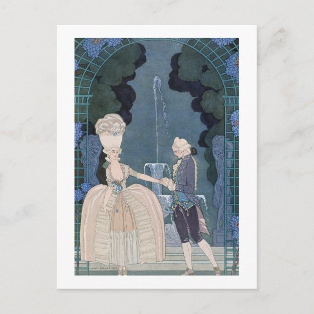 Liebe unter dem Brunnen, Abbildung für "Fetes G Postkarte (Vorderseite)