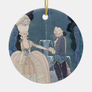 Liebe unter dem Brunnen, Illustration für 'Partys Keramikornament