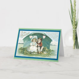 Liebe unter einem Schirm Feiertagskarte