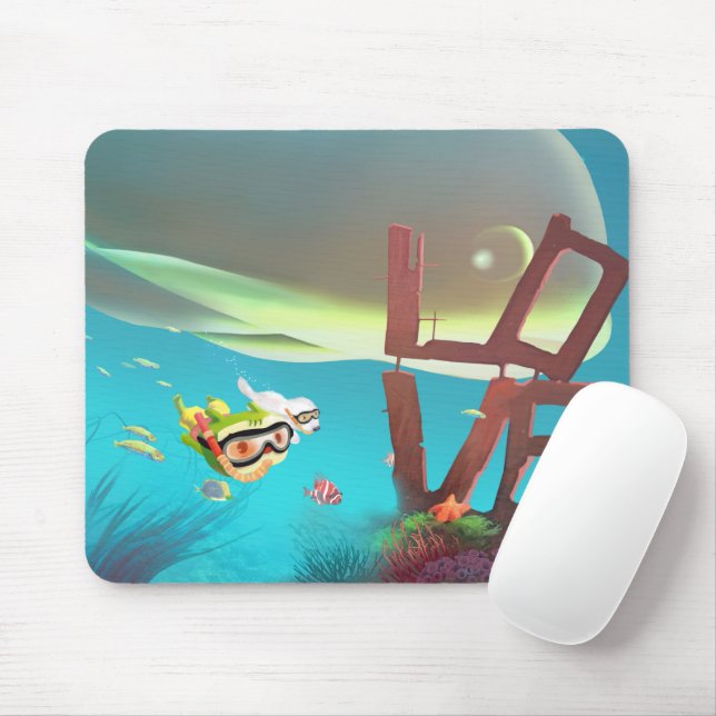 Liebe unter Wasser Mousepad (Mit Mouse)