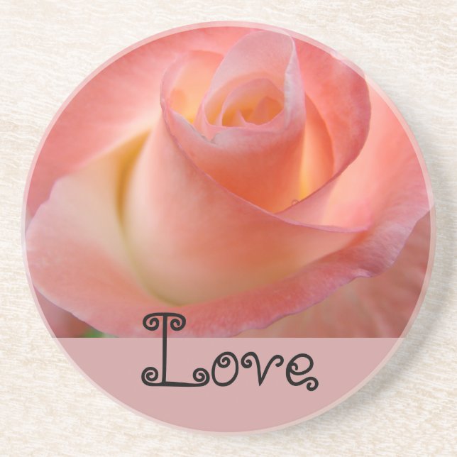 Liebe Untersetzer Rosa Blume Valentine Geschenke (Vorne)