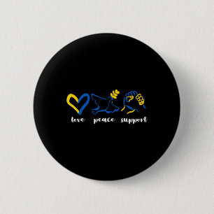 Liebe Unterstützung Frieden Ukraine Bewusstsein He Button