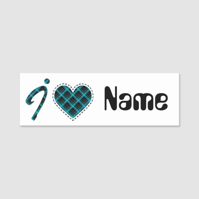 Liebe, Urlaub, Valentinstag Namensschild (Vorderseite)