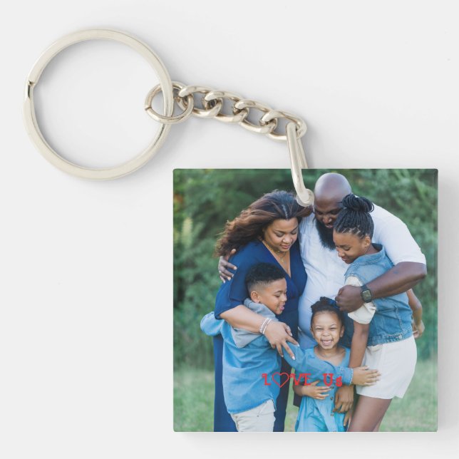 "LIEBE US" Foto Schlüsselanhänger (Vorderseite)