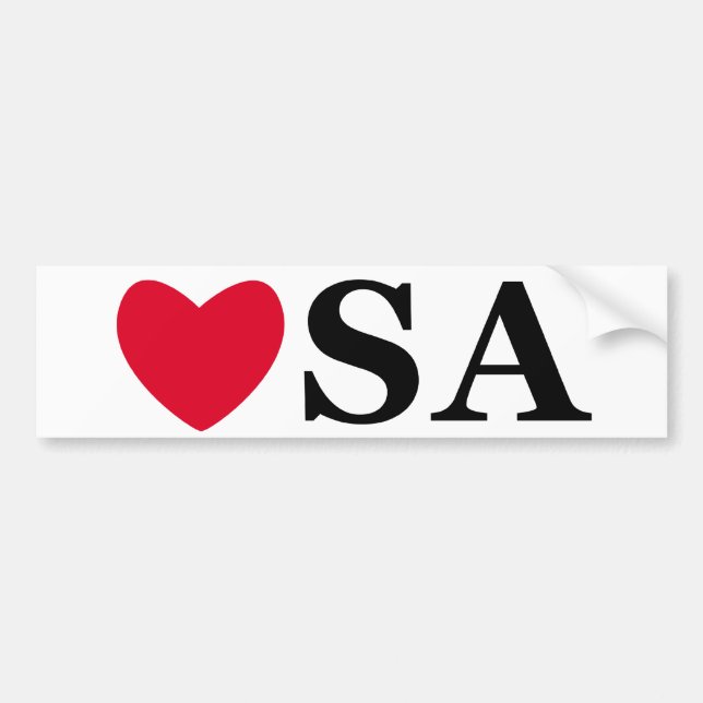 Liebe USA Autoaufkleber (Vorne)