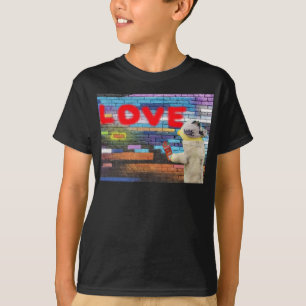 Liebe USA Graffiti-Wandkunst. T-Shirt