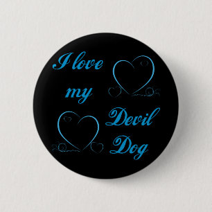 Liebe USMC I mein Teufel-Hund Button