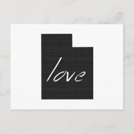 Liebe Utah gestaltet antike schwarze Utahan Chalkb Postkarte