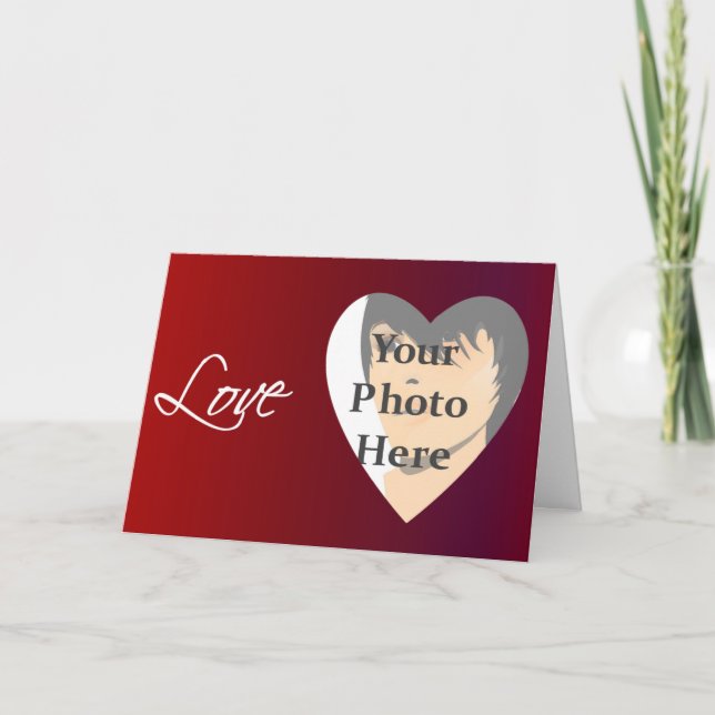 Liebe Valentine Foto Frame Card Feiertagskarte (Vorderseite)